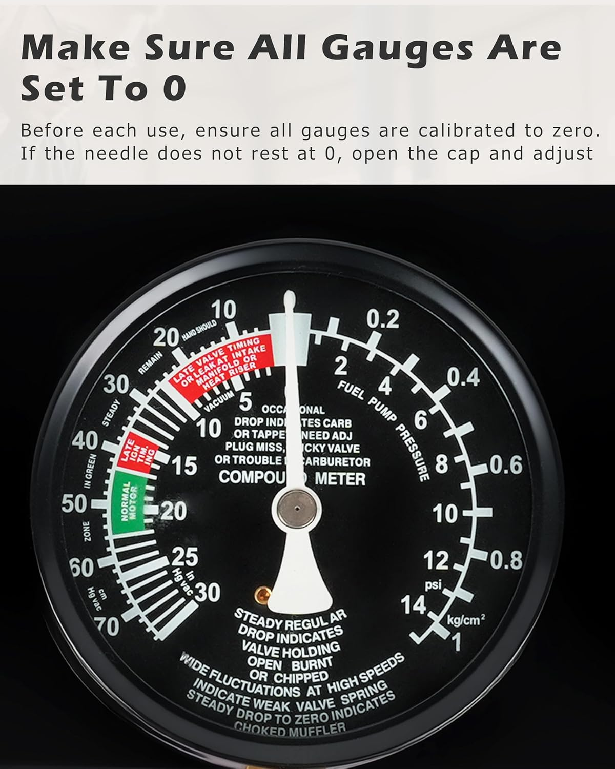 Motorcycle Fuel Vacuum Carburetor Synchronizer Carb Sync Gauge Fit Honda Yamaha image number 1