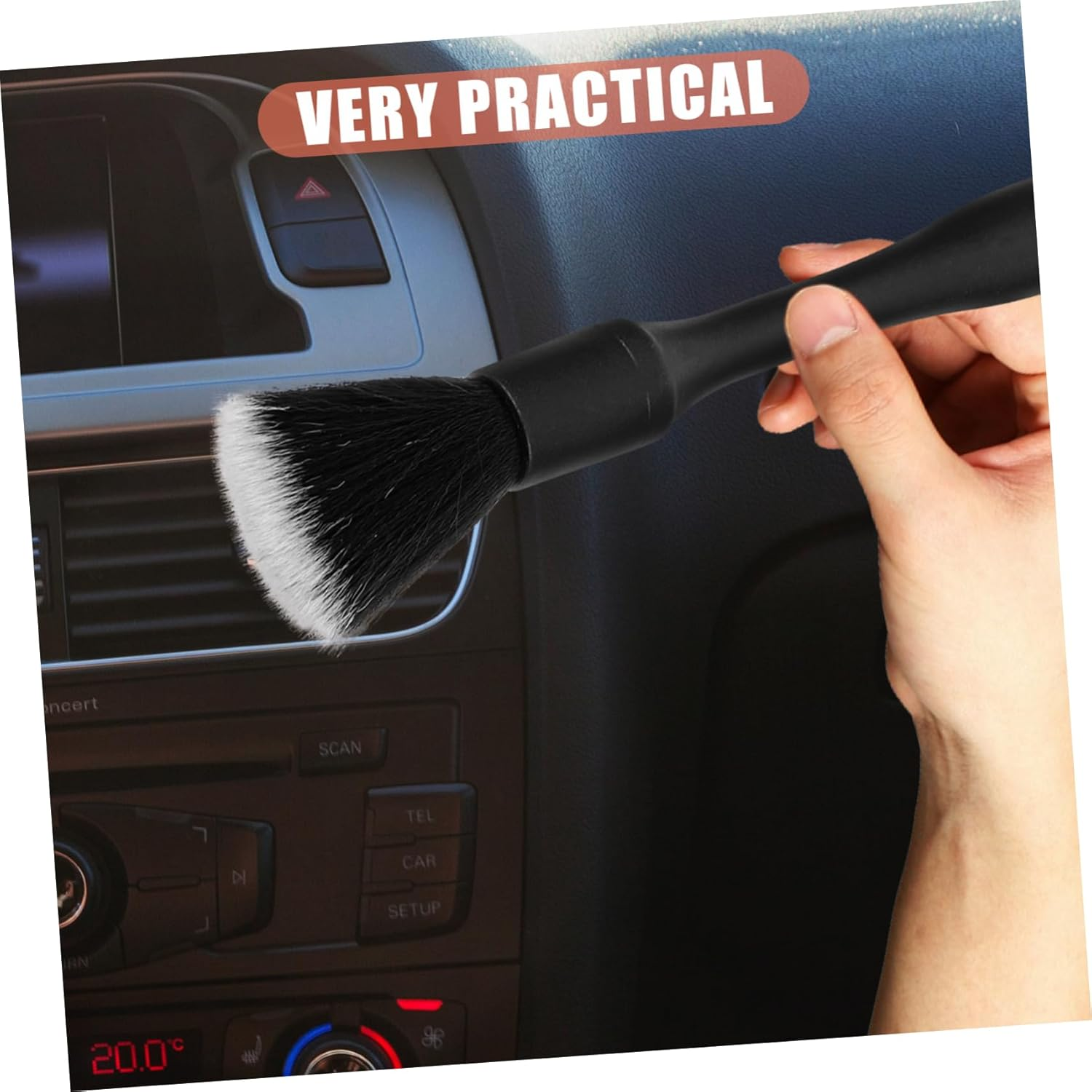 ZUNOXAZ 3Pcs Auto Detailing Brush Set for Car Cleaning Ergonomic Handles Soft Bristles for Wheels Rims and Upholstery Maintenance Automotive Detailing Supplies image number 1