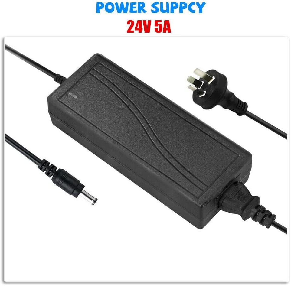 Universal AC DC Power Supply Adapter Charger (AC 100-240V to DC 24V 5A Plug 5.5X2.1Mm) for Household Electronics, Router, Speaker, Tablet, LED Strips, Webcam, Camera, USB Hub, TV Box, and More image number 3