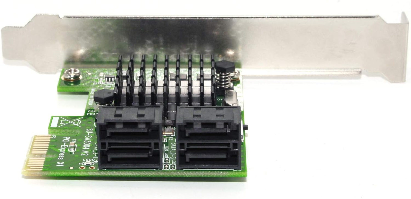 Padarsey SATA Card,4-Port SATA III 6Gbps PCIE Controller Card,Support Hyperduo SSD Tiering IPFS Hard Disk Port Multiplier,Sa3004 Expansion Card for Desktop PC image number 2