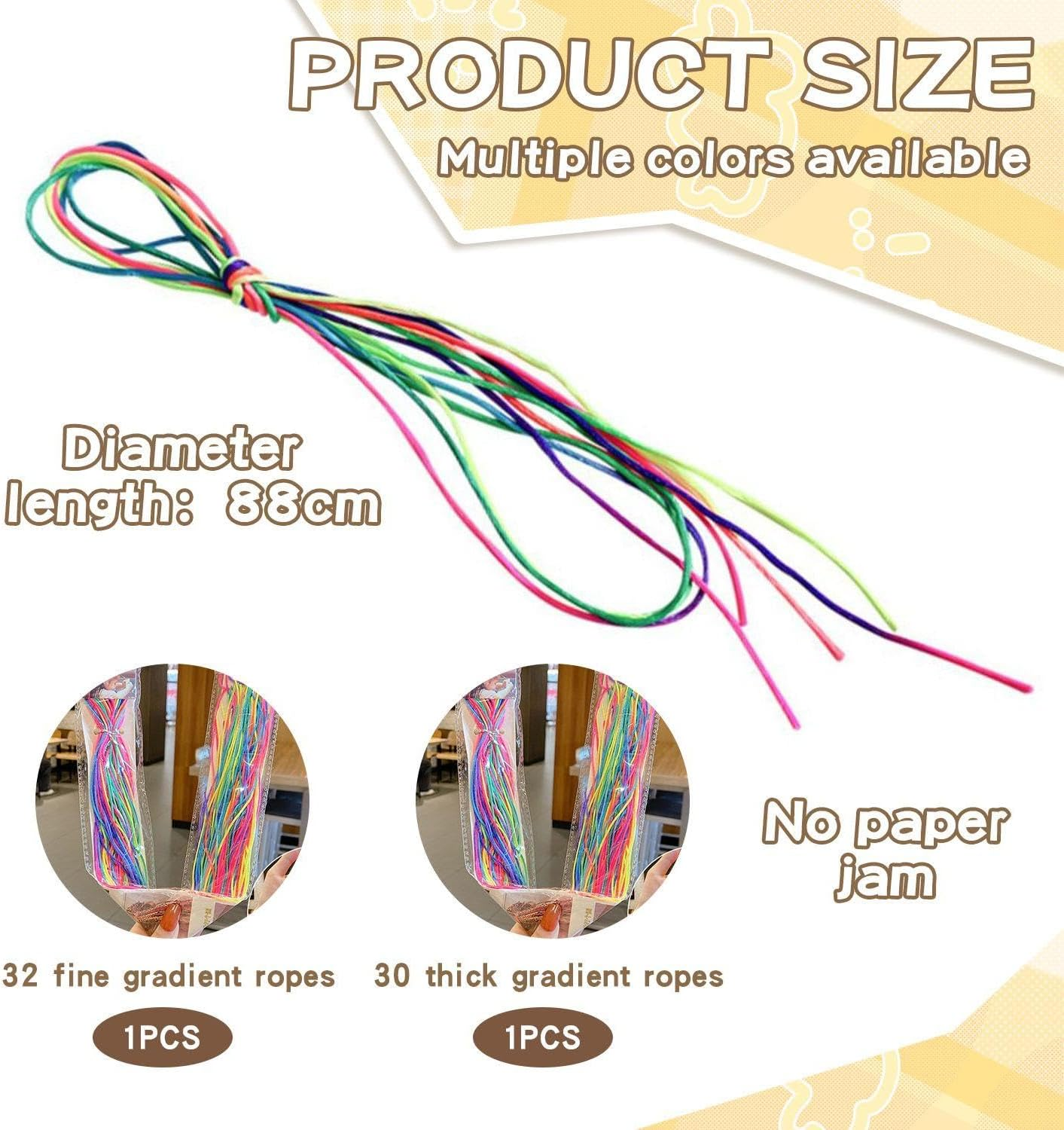 62 Braided Ropes Made of Thick and Thin Hair, Braided Headbands for Girls Hair, Ponytail Hair Ropes, Decorative Hair Ropes for Girls Hair image number 3