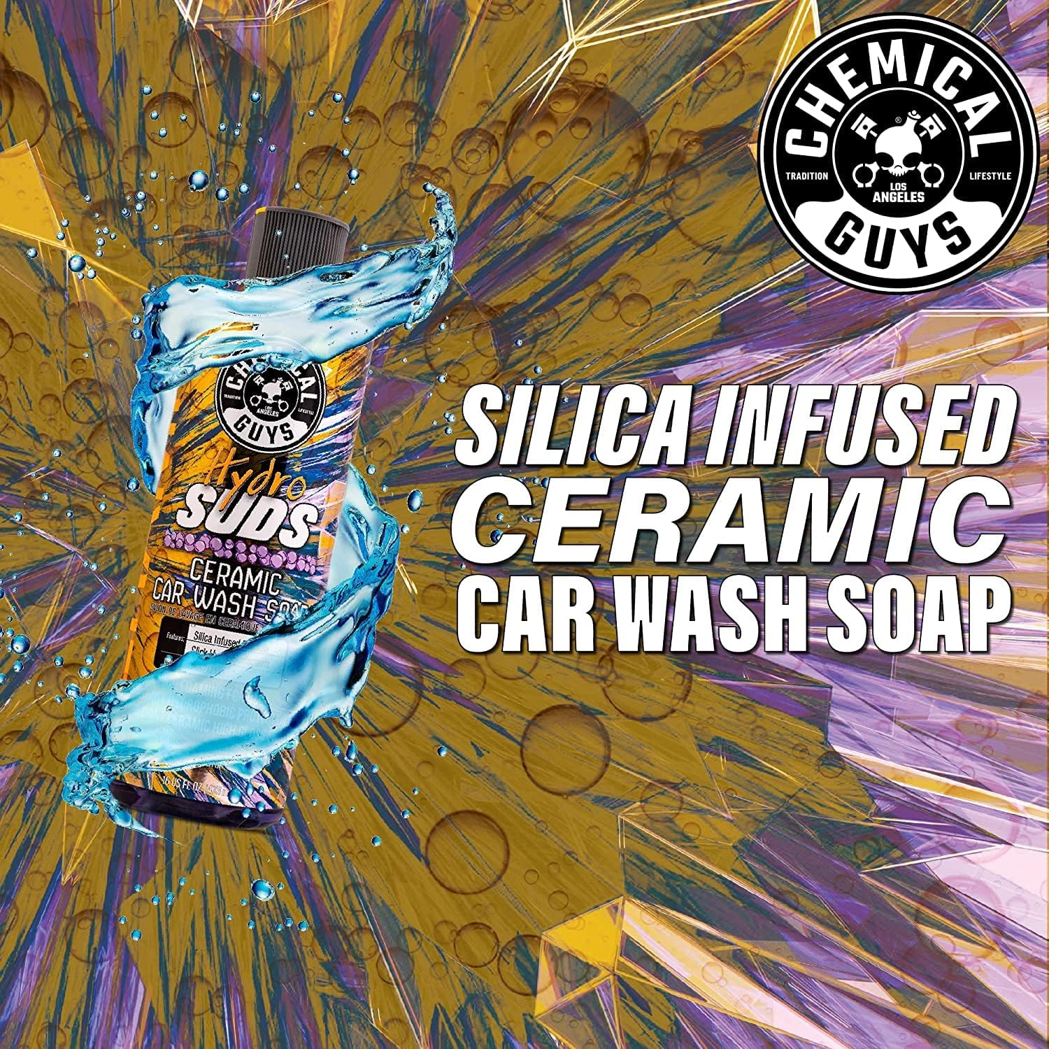 Chemical Guys Hydroslick Ceramic Coating (473Ml) + Hydrosuds Ceramic Car Wash Soap (473Ml) + Hydrospeed Ceramic Quick Detailer (473 Ml) (3 Items) image number 4