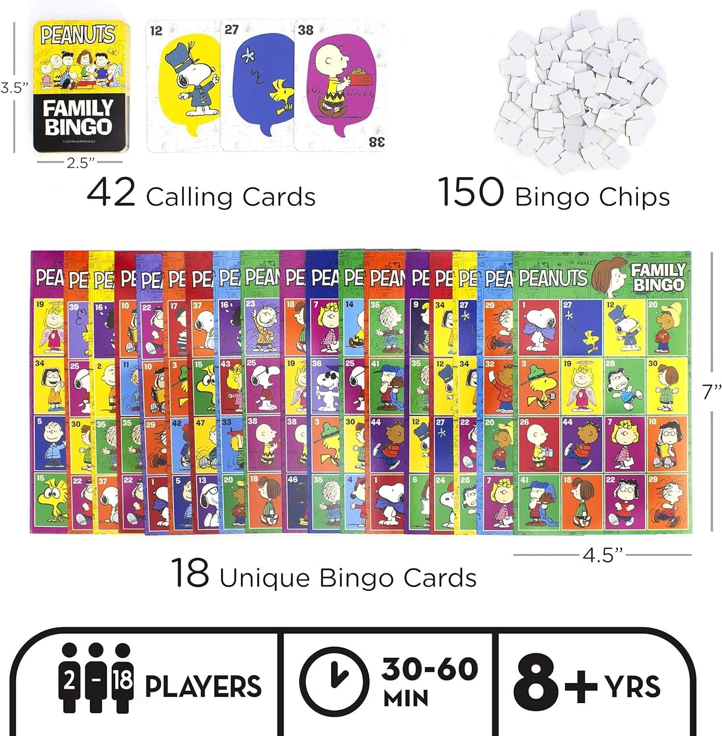 Aquarius Peanuts Family Bingo Game