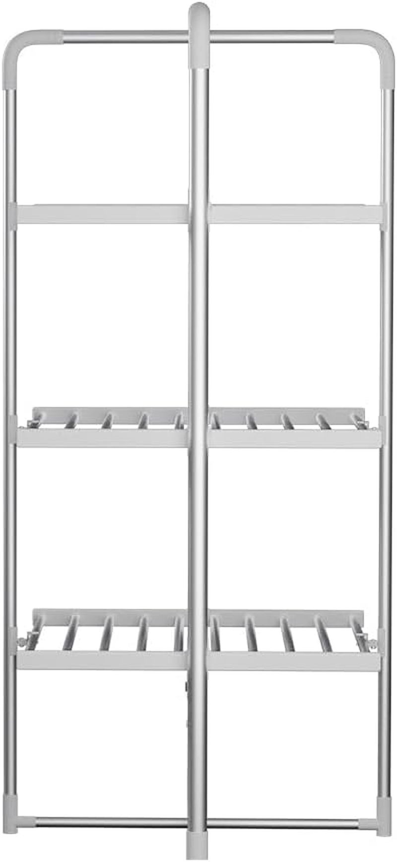 Devanti Heated Towel Rail, Aluminum Electric Towels Rack Warmer Clothes Rails Airer Drying Racks Bathroom Holder Foldable Free Standing Clothe Heater Dryer, 300W 3 Min Warm 40-55&deg;C 30 Rods Silver image number 4