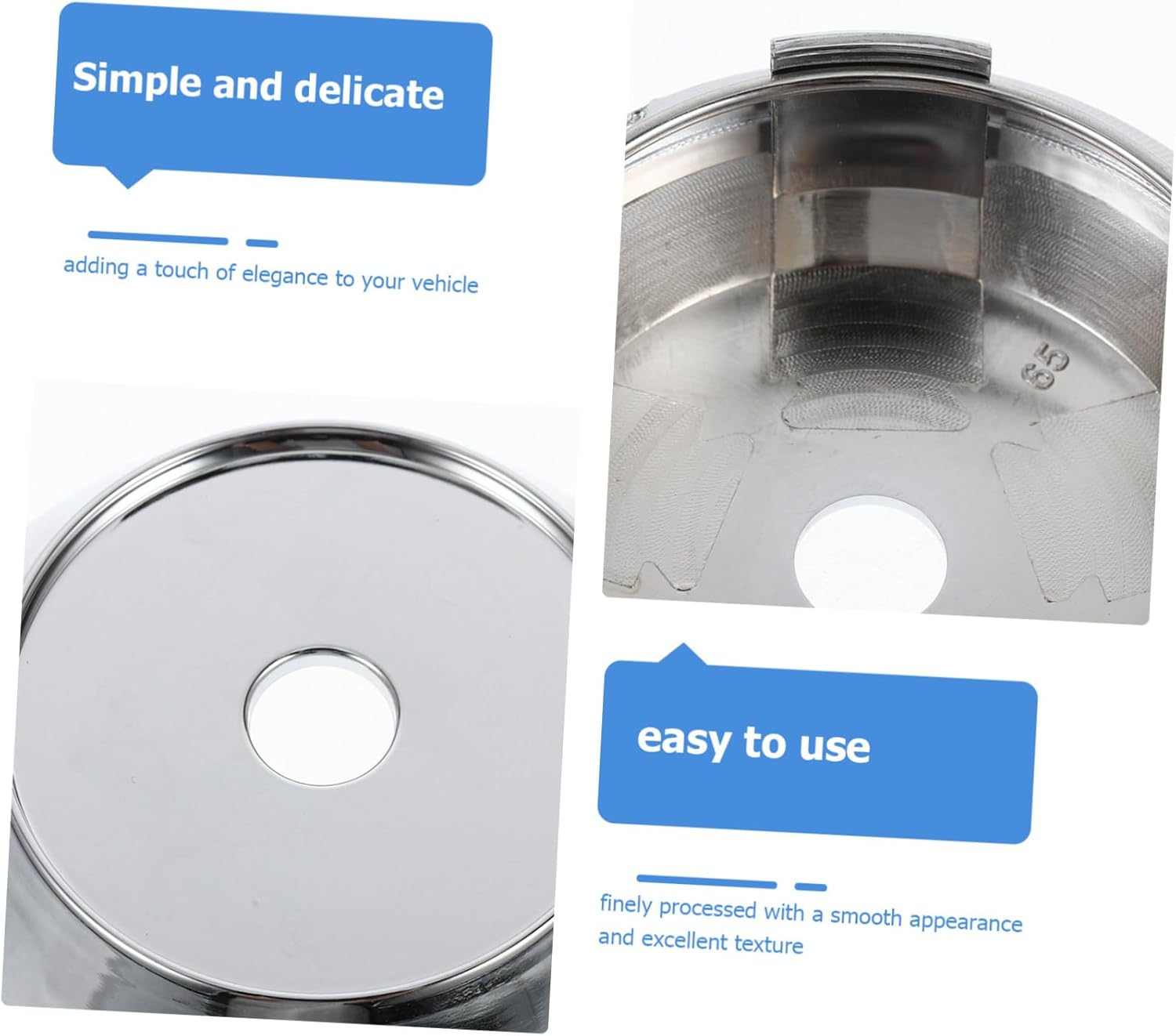 JUMPLAWN 4Pcs Car Wheel Center Hub Cover Automotive Rim Protector Elegant Design Material for Optimal Wheel Condition image number 1