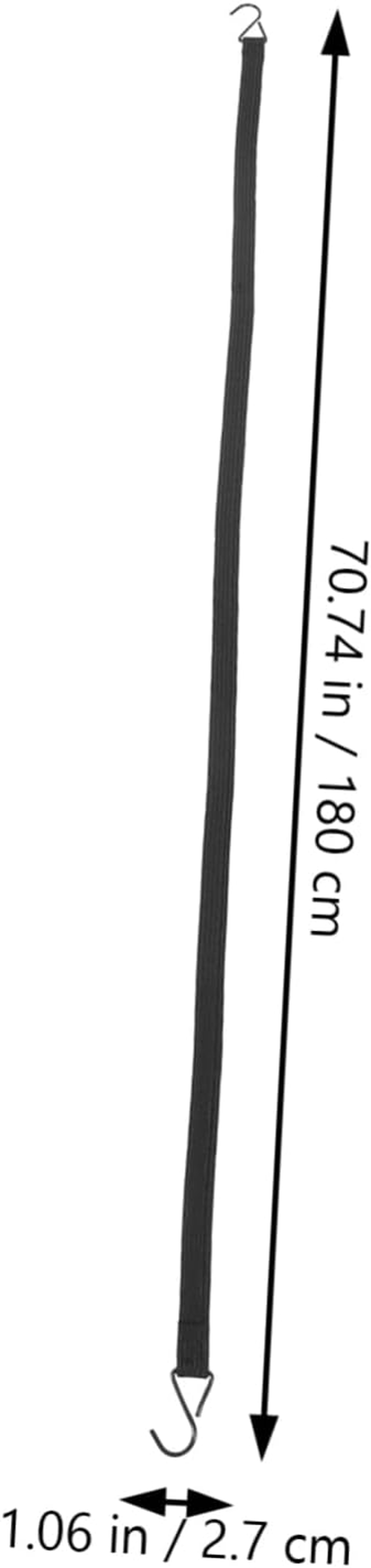 Hoement 4Pcs Elastic Luggage Straps Bungee Cords Hooks Flat Tie down Ropes for Random Color