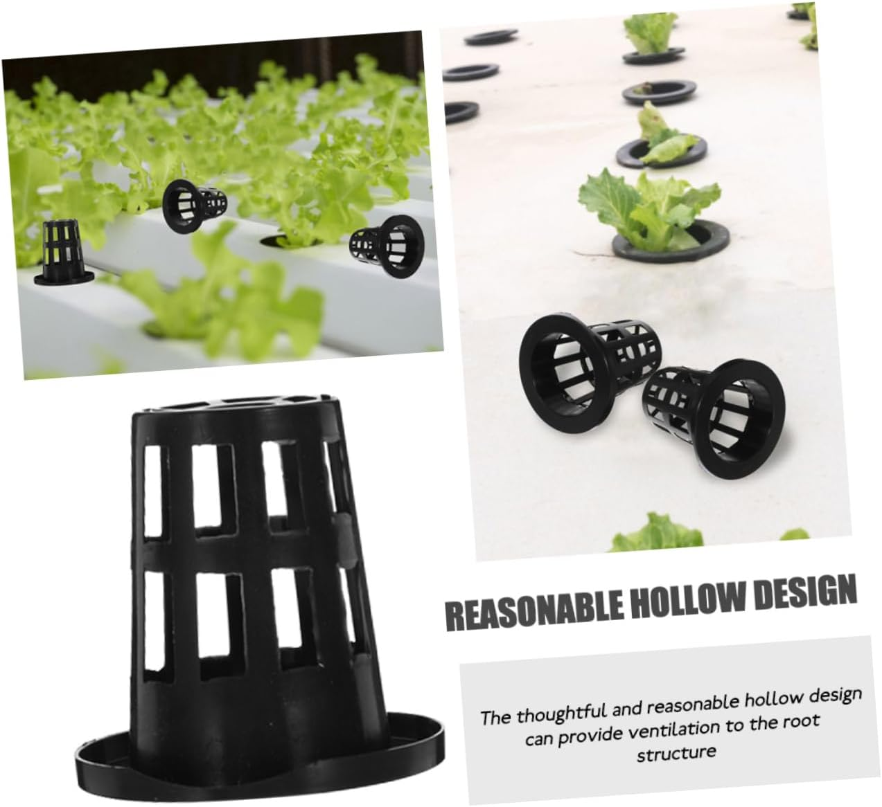 TOYZFRIENDY 50Pcs Root Control Planting Basket Plastic Hydroponic Pots Net Cups for Orchids Hydroponic Gardening System image number 3