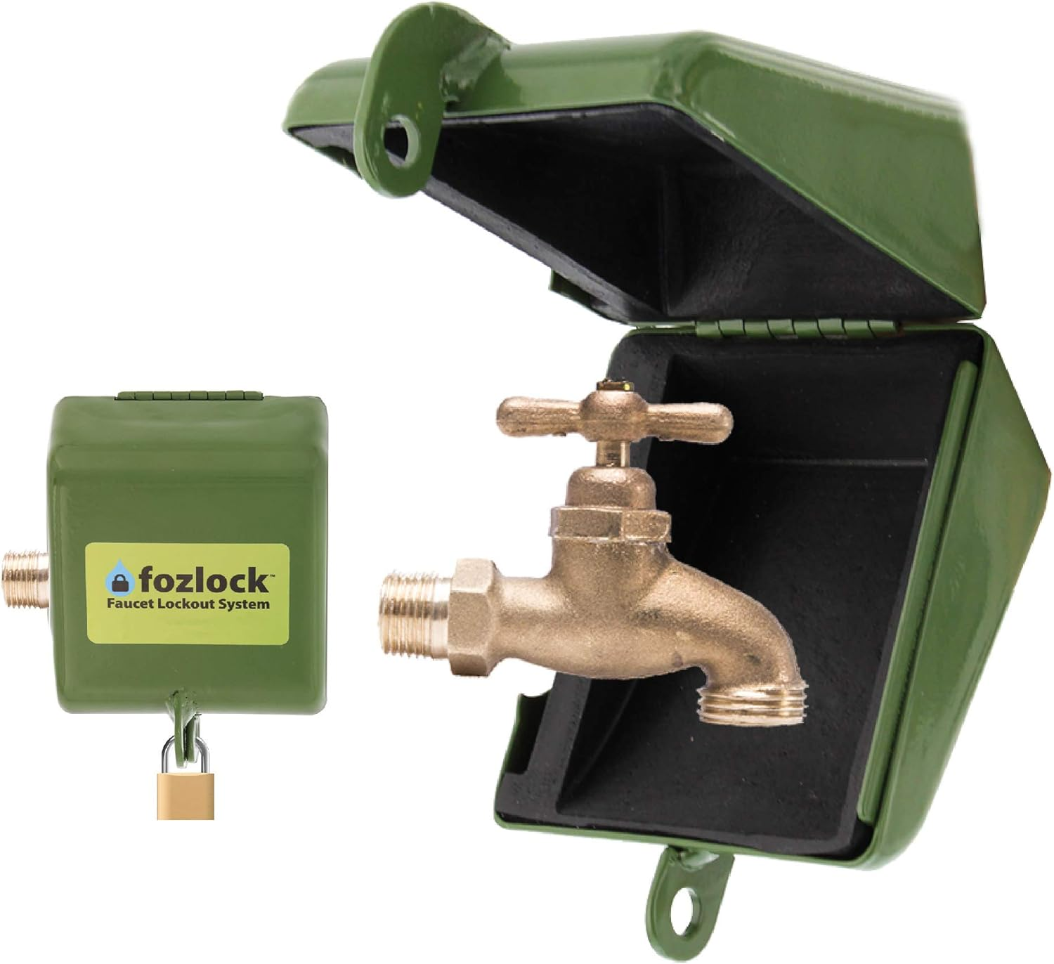 Fozlock Outdoor Faucet Lockout System - Insulated Garden Hose Bibb and Spigot Lock and Cover - Conserves Water and Provides Protection from Unauthorized Use and Vandalism Easy Installation - Green image number 6