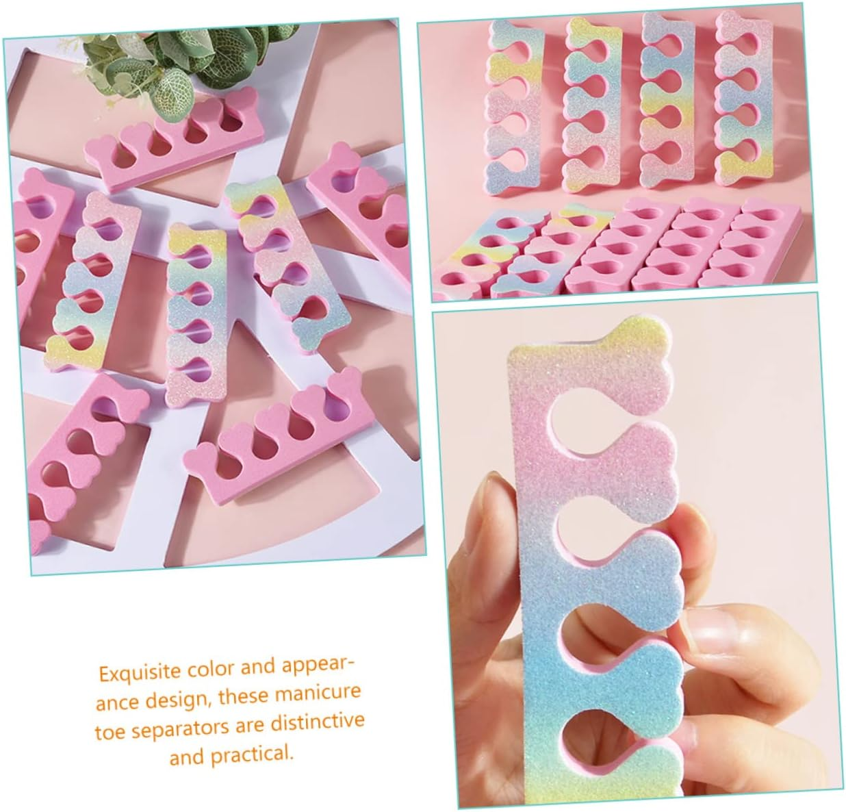 COMPUKAS 30Pcs Heart Shaped Nail Art Toe Separators Toe Spacers for Women Comfortable Manicure Tools for Home Salon Use Promote Lightweight Design image number 6