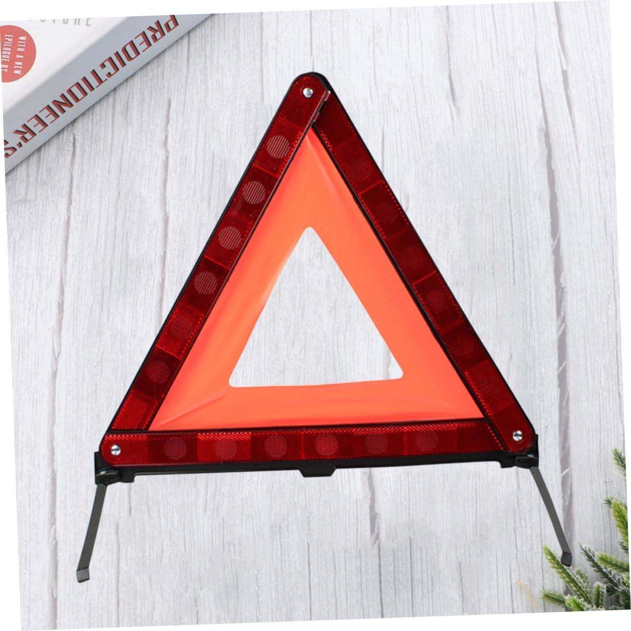 Ciieeo Red Reflective Triangle Warning Sign Road Safety Emergency Triangle for Vehicles Car Roadside Use image number 2