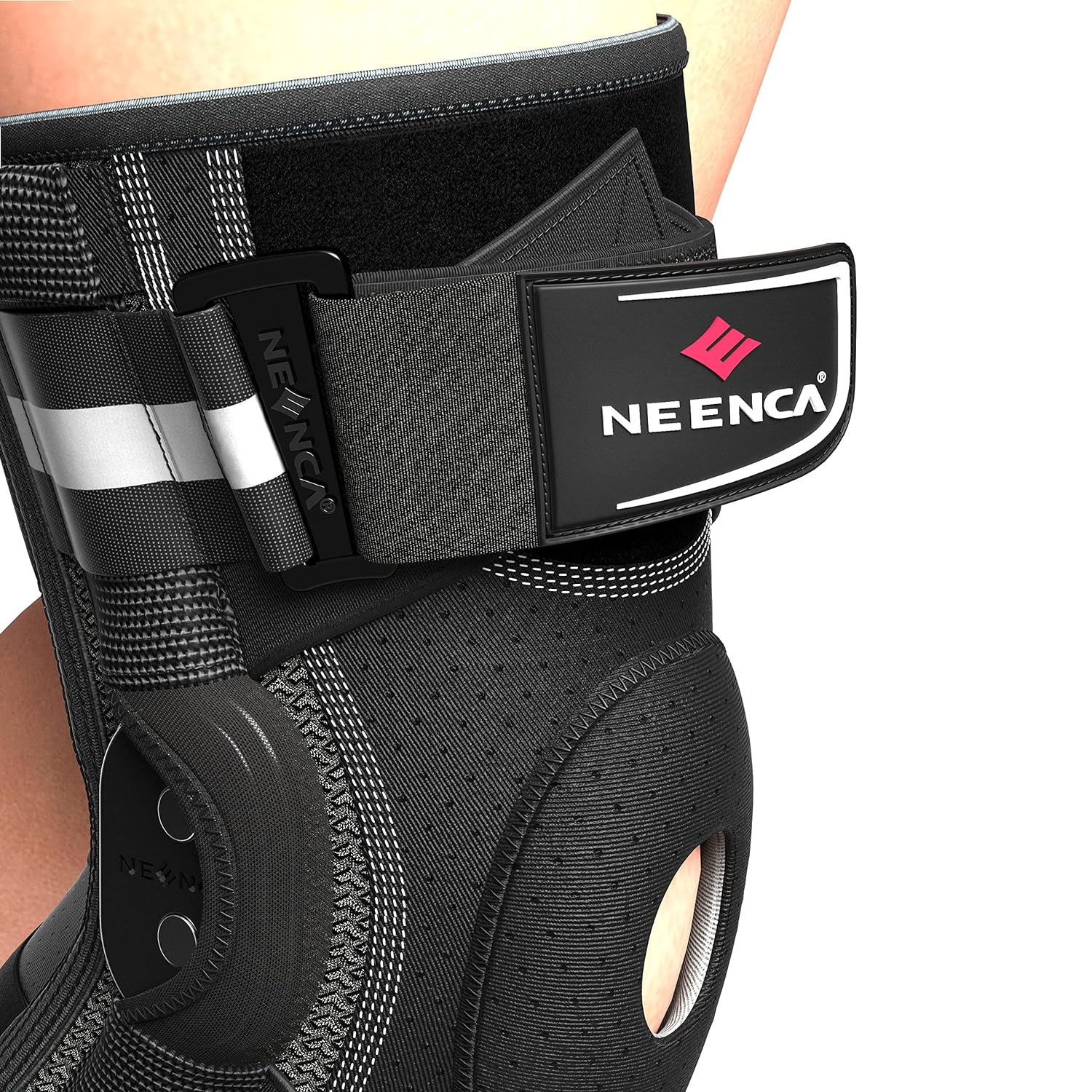 NEENCA Professional Knee Brace for Knee Pain, Hinged Knee Support with Patented X-Strap Fixing System, Strong Stability for Pain Relief, Arthritis, Meniscus Tear, ACL, Runner, Sport - FSA/HSA APPROVED image number 1