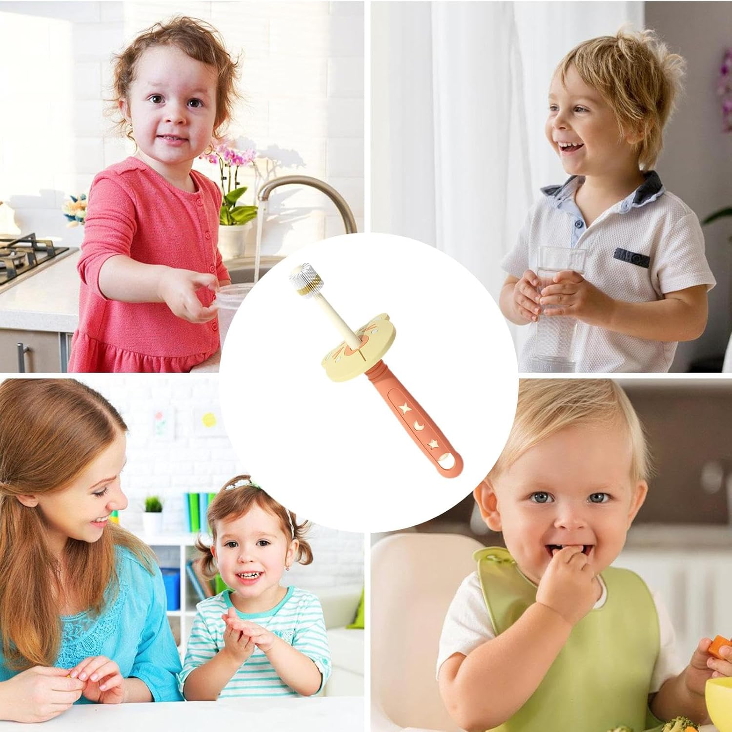 Soft Nano Manual Toothbrush - 360&deg; Nano Bristles Set,Portable Toothbrushes with Safety Protection for Kids, Boys,Children Aged 1-12 image number 3