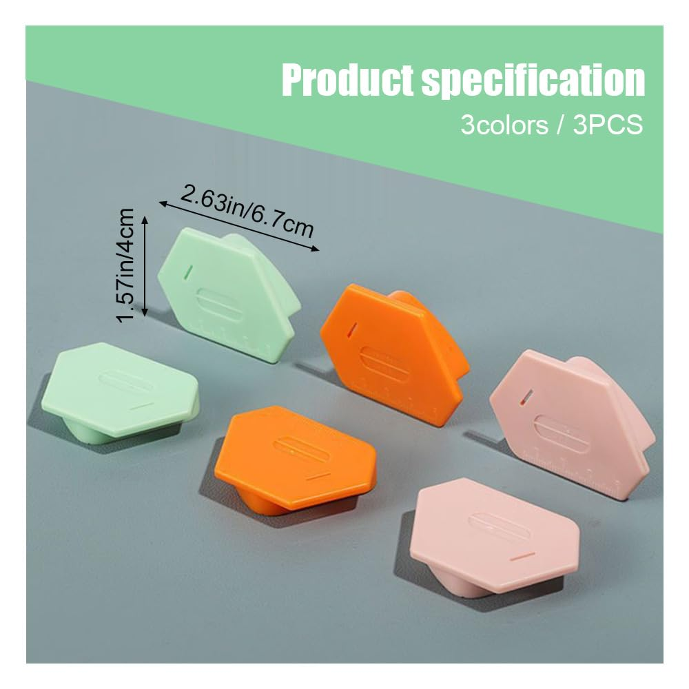 3Pcs Magnetic Seam Guide for Sewing Machine, Hemmer Guide with Scale Universal Sewing Accessories, Multi-Purpose Tool (3 Colors) image number 3