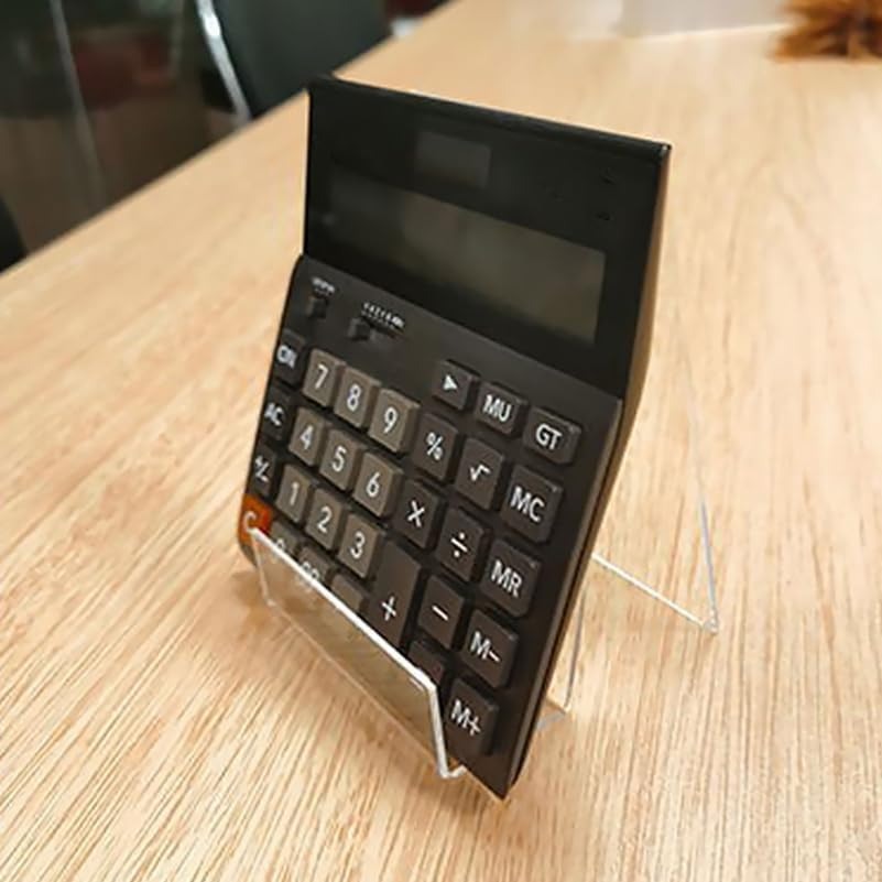 STOBOK 2Pcs Acrylic Book Stand Clear Display Racks Slip-Resistant Table Stands for Books Files and Artwork Calendar Brackets for Home and Office Use image number 3