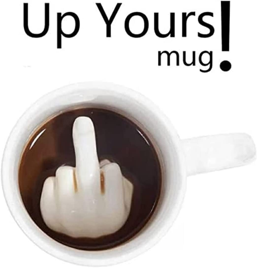 Ceramic Middle Finger Coffee Cup,Middle Finger Coffee Mug with 3D Funny Middle Finger inside for Best April Fool'S Day, Valentine'S Day, Birthday Gift image number 4