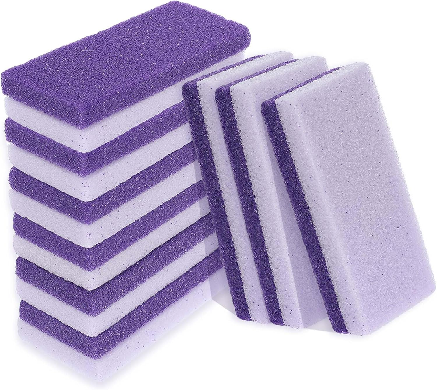 Ptwola Pack of 9 Double-Sided Foot Care Pumice Stone One Side Is a Coarse Callus Remover Foot Pumice Stones the Other Side Softens the Skin for Feet Remove Dead Callus Cuticles image number 1