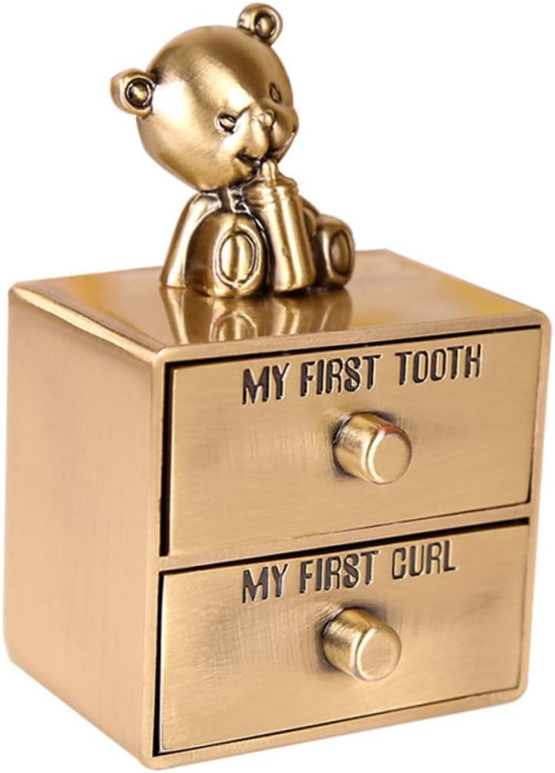 Keepsake Organizer Box Tooth Keepsake Box for Boys and Girls Animals Patterns Zinc Alloy Material Safe image number 5