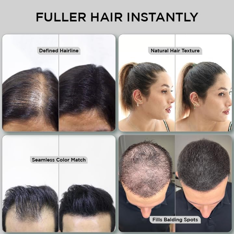 THICK FIBER Hair Fibres for Thinning Hair & Bald Spots (BLACK) - 25G Bottle - Conceals Hair Loss in Seconds - Hair Powder for Women & Men image number 6
