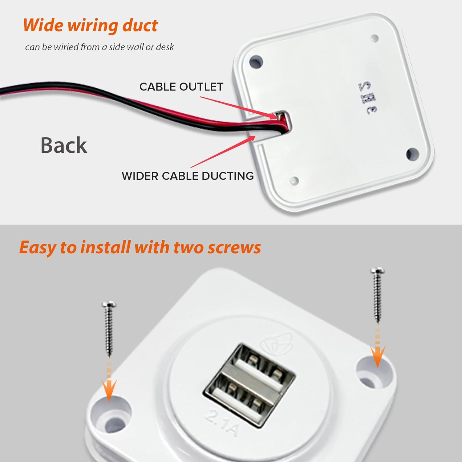Dream Lighting 12V USB Charger Type a 12V-24V DC Dual USB Portal Wall Charger Caravan Motorhome RV Boat image number 4