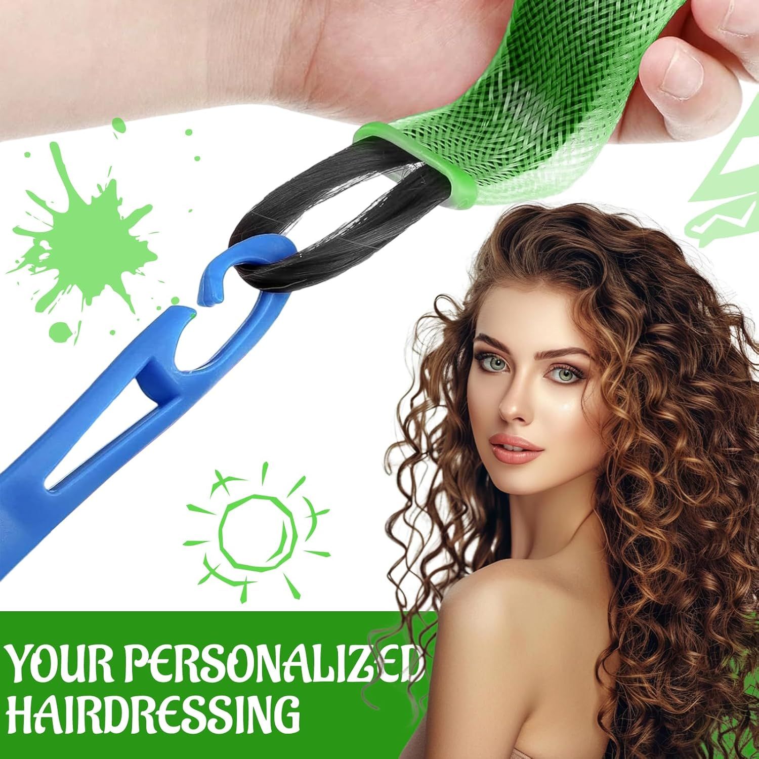 SZSMW 36 Hair Rollers - Waves - Curlers Long Hair - Suitable for Anyone Who Want to Create Their Own Wavy Hairstyles, Suitable for All Hair Types (30 Cm, with 2 Styling Hooks) image number 6