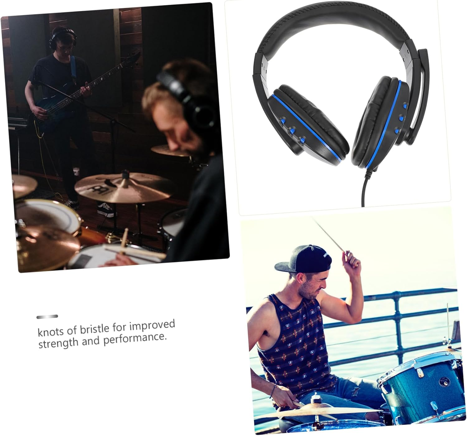 Vaguelly Noise Reduction Gaming Headset with Mic Comfortable over Ear Headphones Compatible with Pro Headband Noise Cancelling for Gamers Blue image number 6