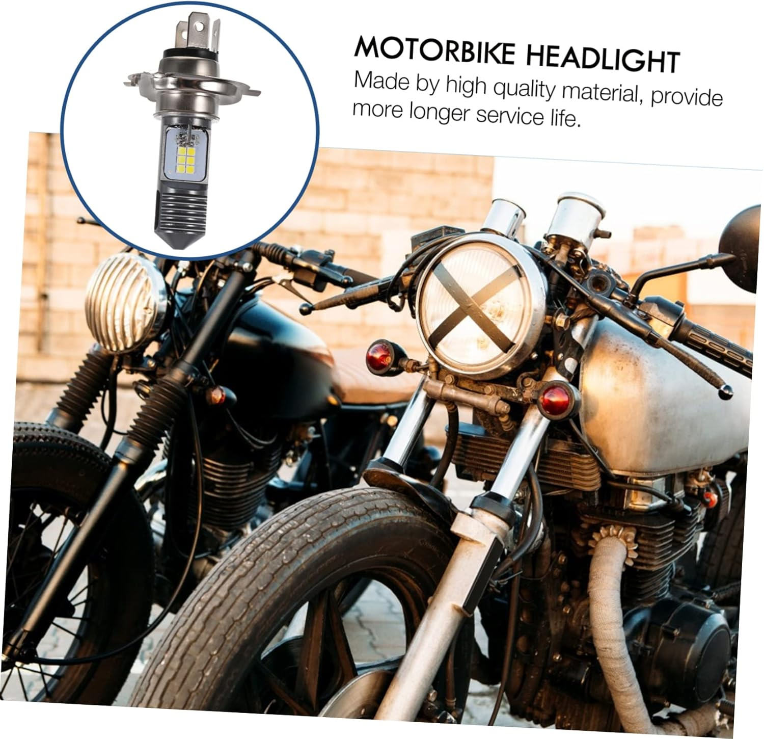 BIUDECO Motorcycle Led Headlight Smd Aluminum Alloy White Yellow Motorbike Accessory Weatherproof image number 1