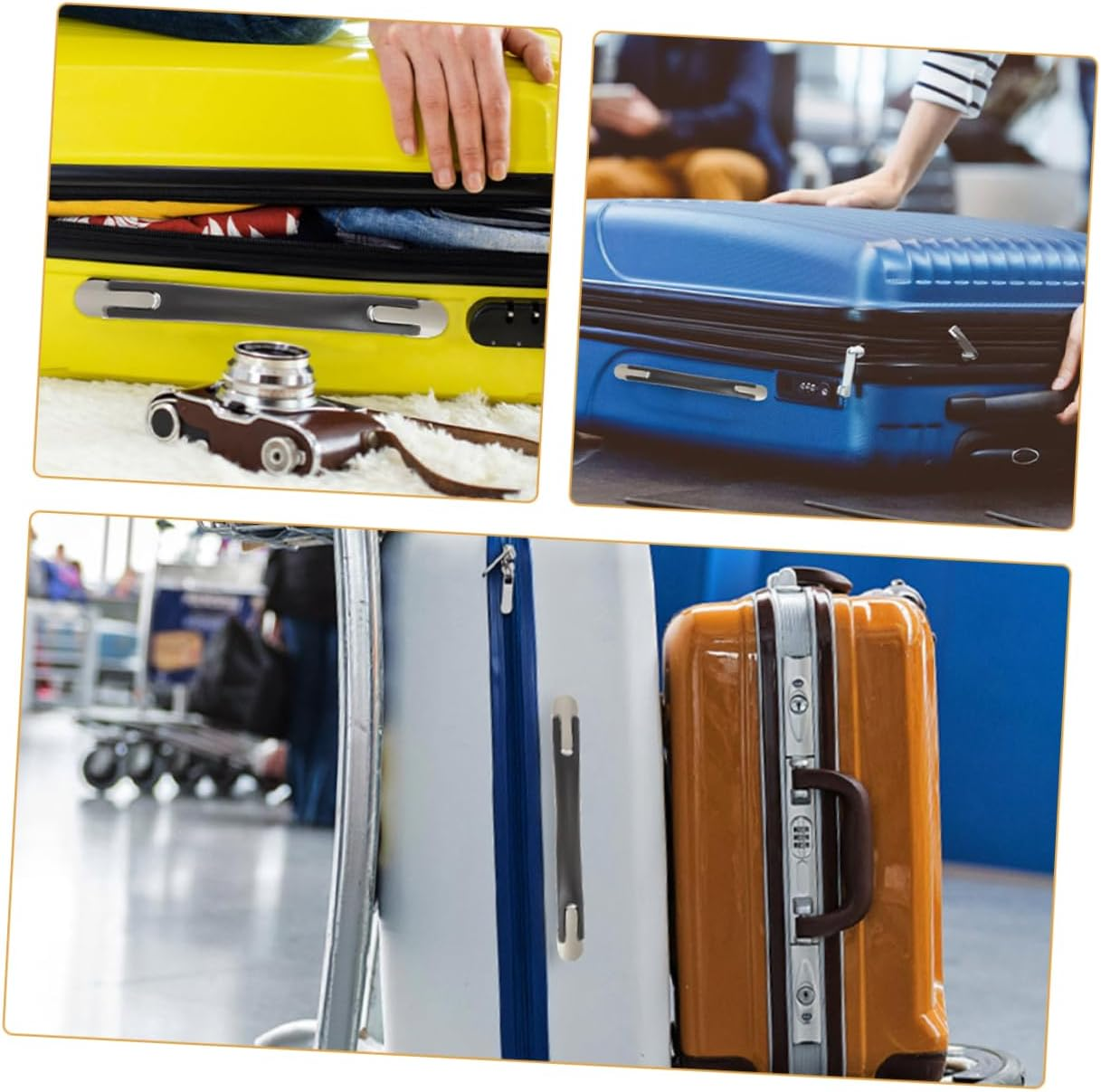 VANZACK 2Pcs Luggage Handle Replacement for Suitcase Travel Carrying Case Handle Extension Function for Luggage Repair Kit