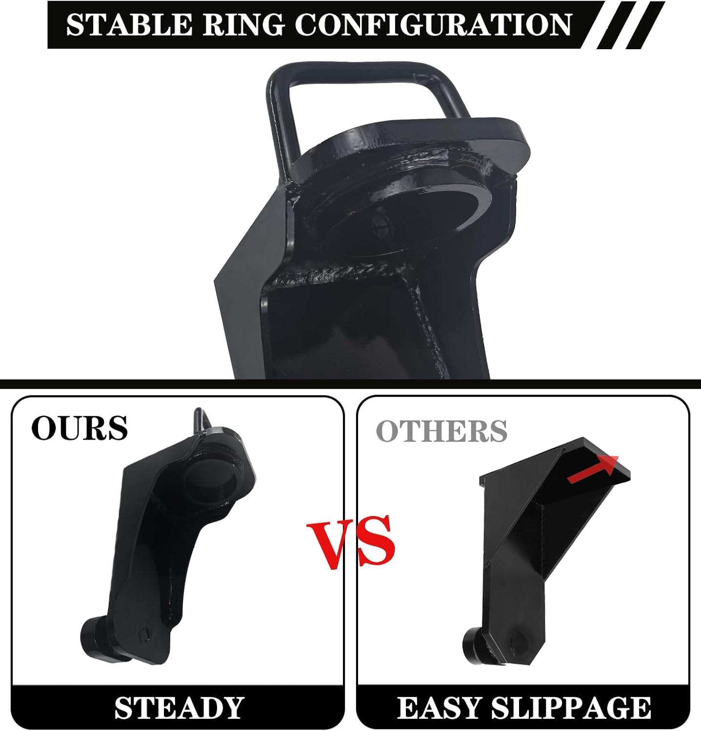 Heavy-Duty Shipping Container Jack Lug Leveler with U-Shaped Handle,Shipping Container Booster Lifter |,Shipping Container Accessories Attachment - Storage Container Leveler Booster,Black (2PCS) image number 3