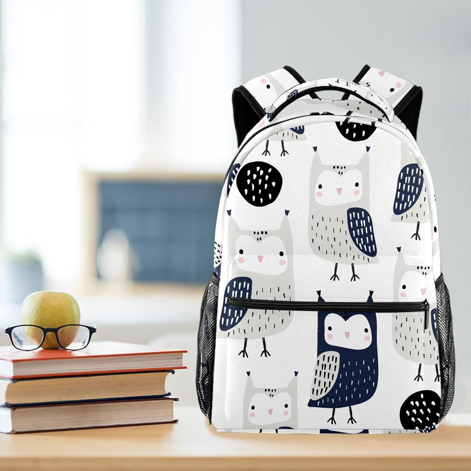 Creative Woodland Childish Owls Backpack Students Shoulder Bags Travel Bag College School Tote Backpacks image number 1