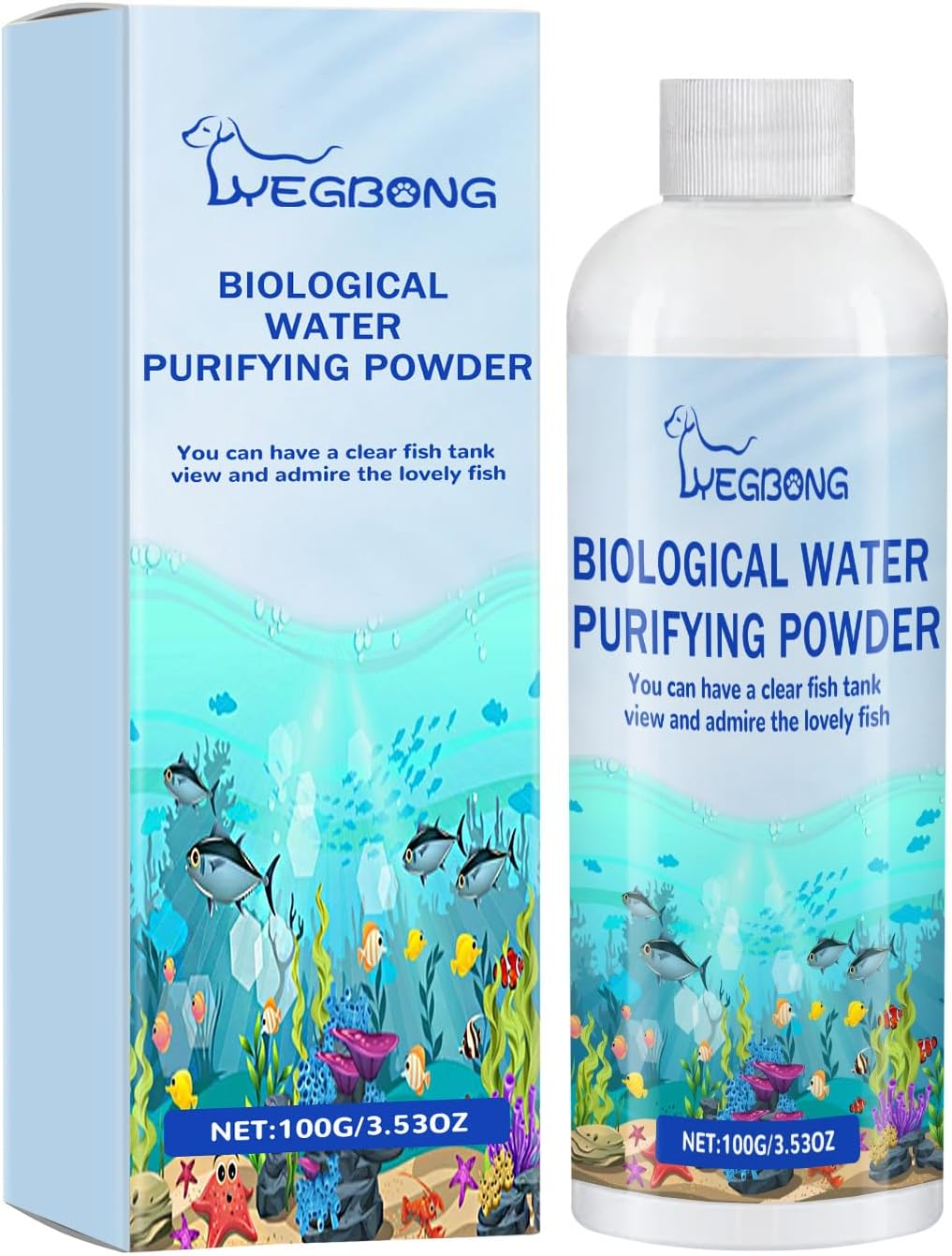 Fish Tank Algae Removal Powder, Water Purifier, 5G per 1000L, Clear Water Treatment,100G image number 2