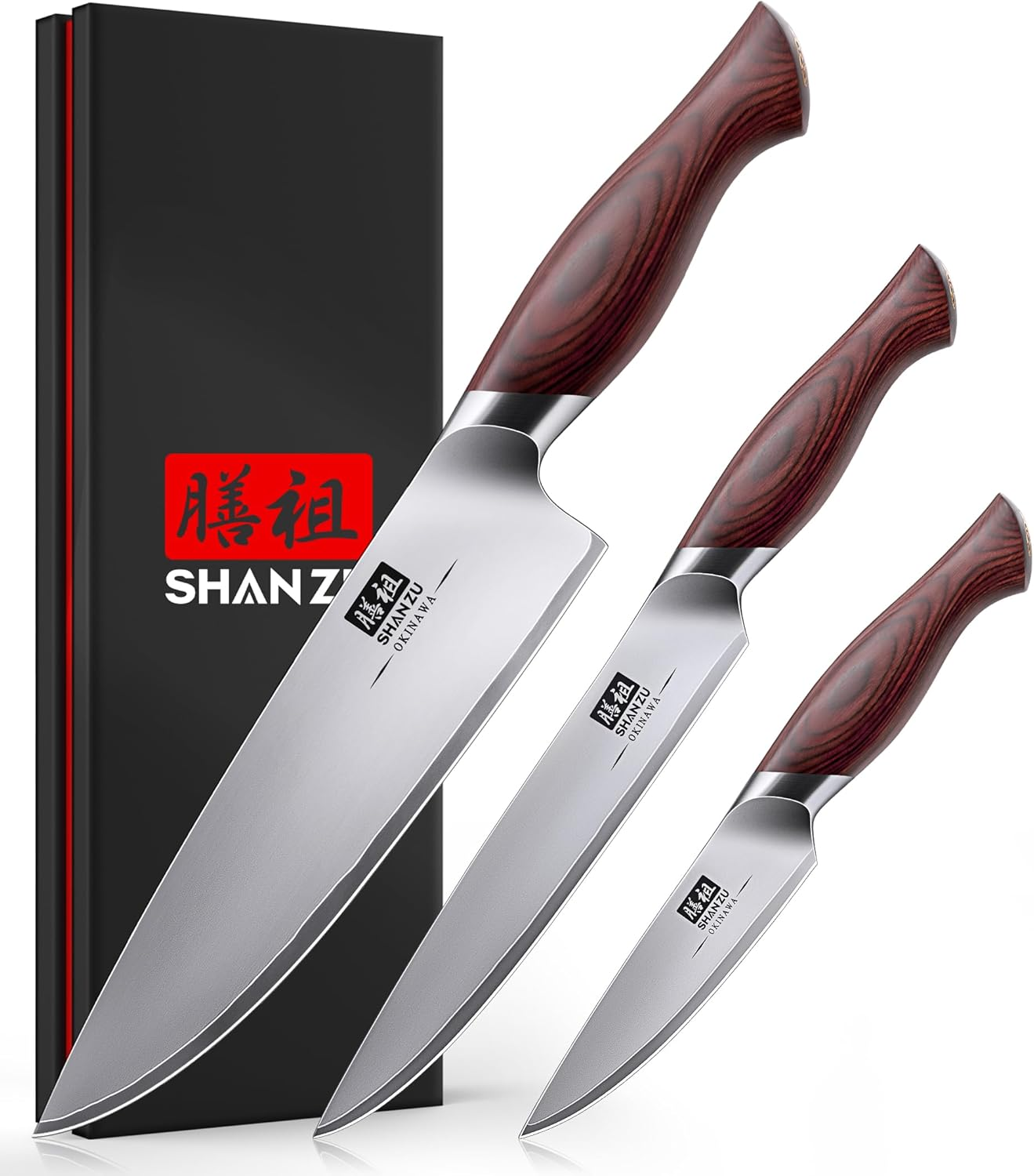 SHAN ZU 3 Piezas Chef Knife Set - OKINAWA Series