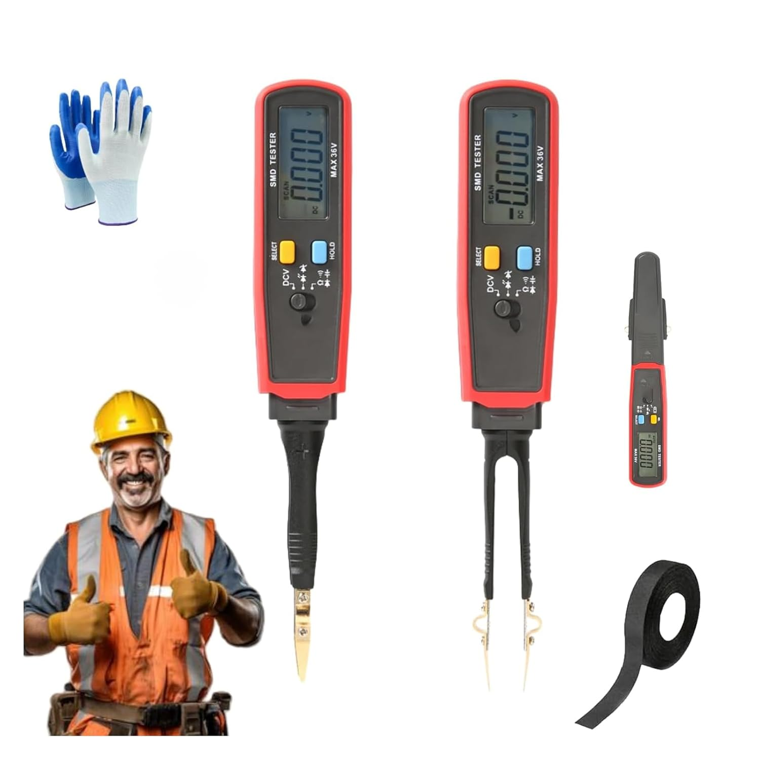 Parasitic Draw Fuse Tester Automotive, Car Circuit Tester Monitor Accessories, Fuse Monitor, Maxi & ATC Fuses Live Current Readings, Replaceable Tips and Built-In Flashlight (2PC)