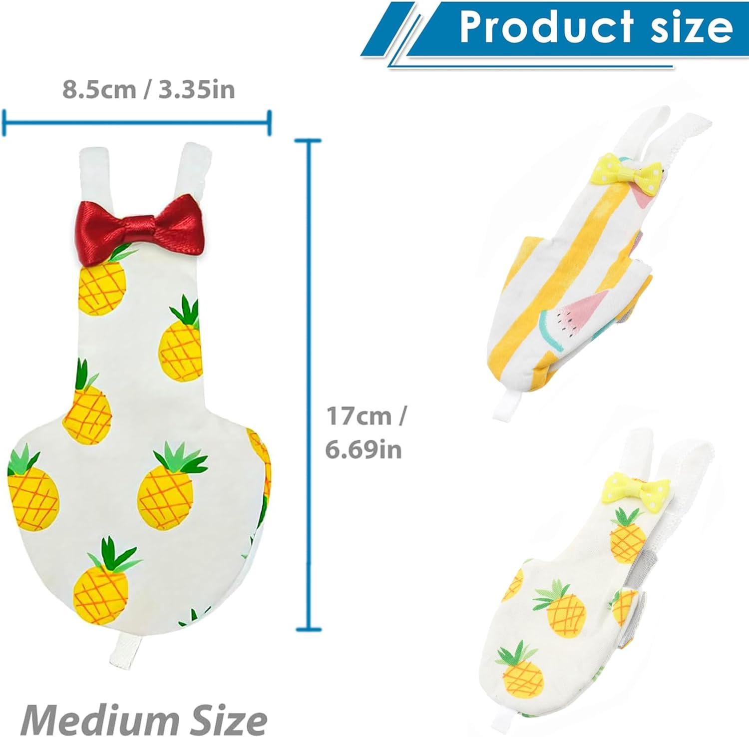 2 Pieces of Pet Bird Flight Suit Diaper,Bird Diaper,Seat Belt Elastic Bird Diaper,Reusable Cotton Elastic Shoulder Strap,Diaper Flight Kit Lining for Bird Protection (M) image number 3