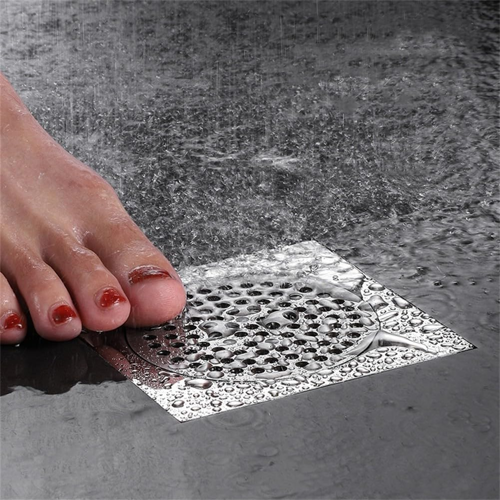 Shower Drain Hair Catcher Stainless Steel Shower Drain Strainer Drain Filter Cover Rustproof Bathroom Shower Accessories Silver (8Cm) image number 6