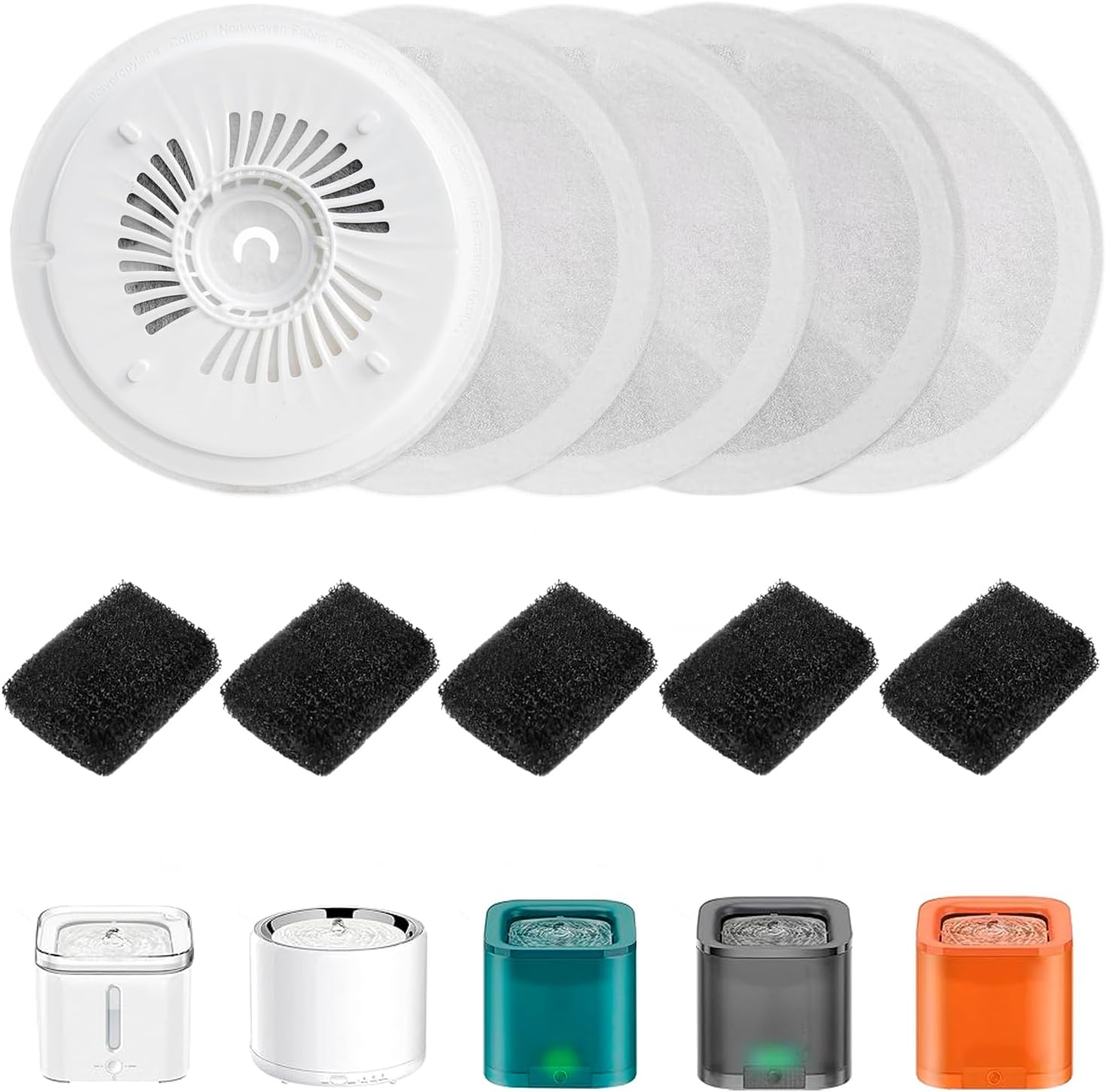 Cat Water Fountain Filter for Pet .Kit E Versweet 2S/3/3 Pro,E Versweet Solo/Solo SE Pet Water Fountain,Triple Filtration Pet Fountain Filters Replacement,Cat Fountain Filter Replacement image number 4