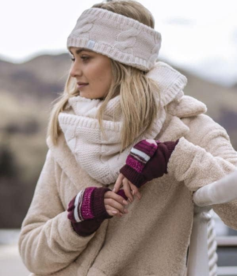 Heat Holders Winter Warm Thermal Boden Chunky Neck Warmer Womens One Size Light Grey image number 4