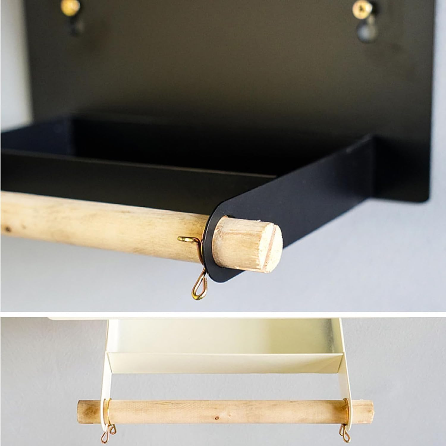 Bird Feeders Metal,Garden Decor Iron Bird Food Bowl - Weather-Resistant Bird Feeder Supplies for Outdoors, Attracts Variety of Birds, Fits Wooden Fences, Trees (Black) - Black image number 5