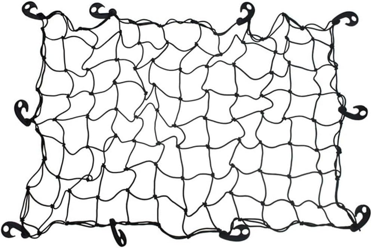 Heavy-Duty Cargo Net, 120X80 Cm Universal Car Net for Pickup Trucks & Suvs, 10Reinforced ABS Hooks, Large Adjustable Elastic Heavy Duty Luggage Net, Secures Roof Rack & Truck Bed Loads image number 3