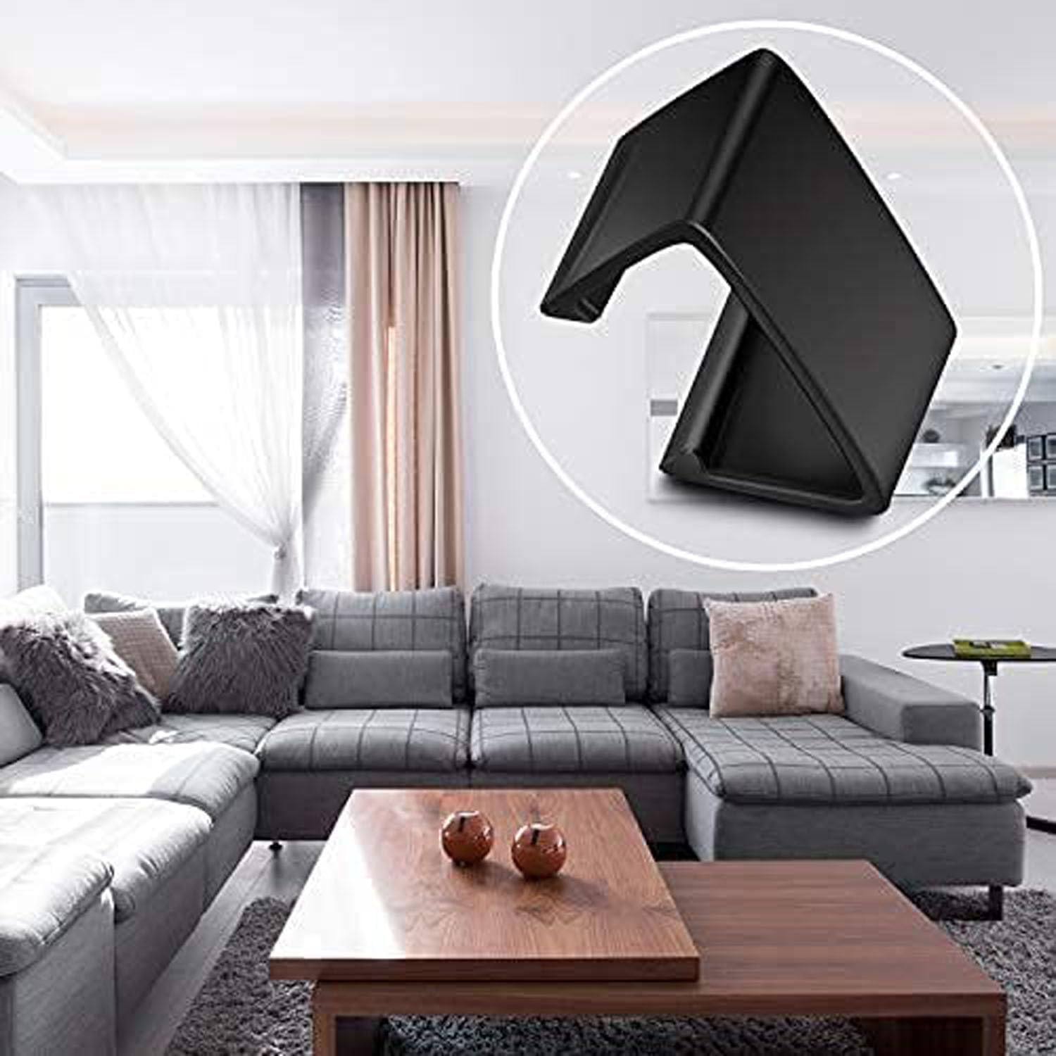 8 Pcs Furniture Connector,Chair Fastener,Outdoor Patio Sofa,Rattan Furniture Clips,Plastic Furniture Connector Clamp,Inner Diameter 52 Mm,Fastening Clips for Sectional Couches and Patio Sofa Fasteners image number 6