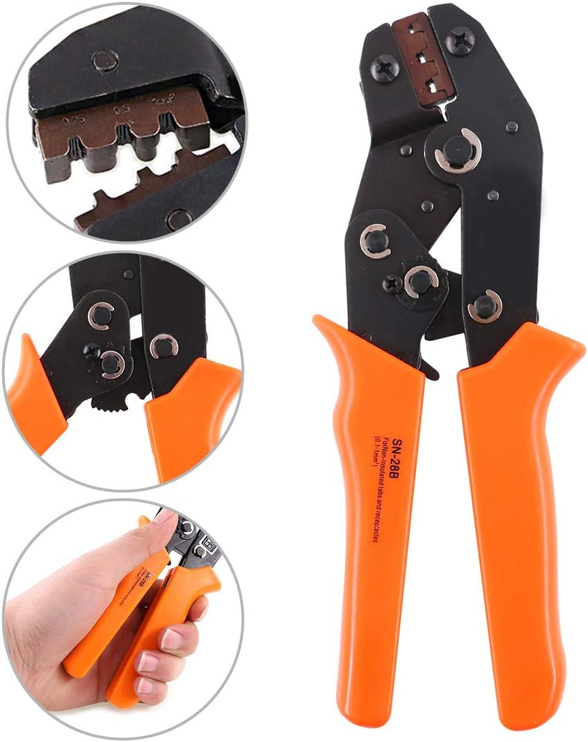 Glarks SN-28B Terminal Professional Pin Crimping Tool Crimper for 2.54Mm 3.96Mm 28-18AWG 0.1-1.0Mm2 image number 2