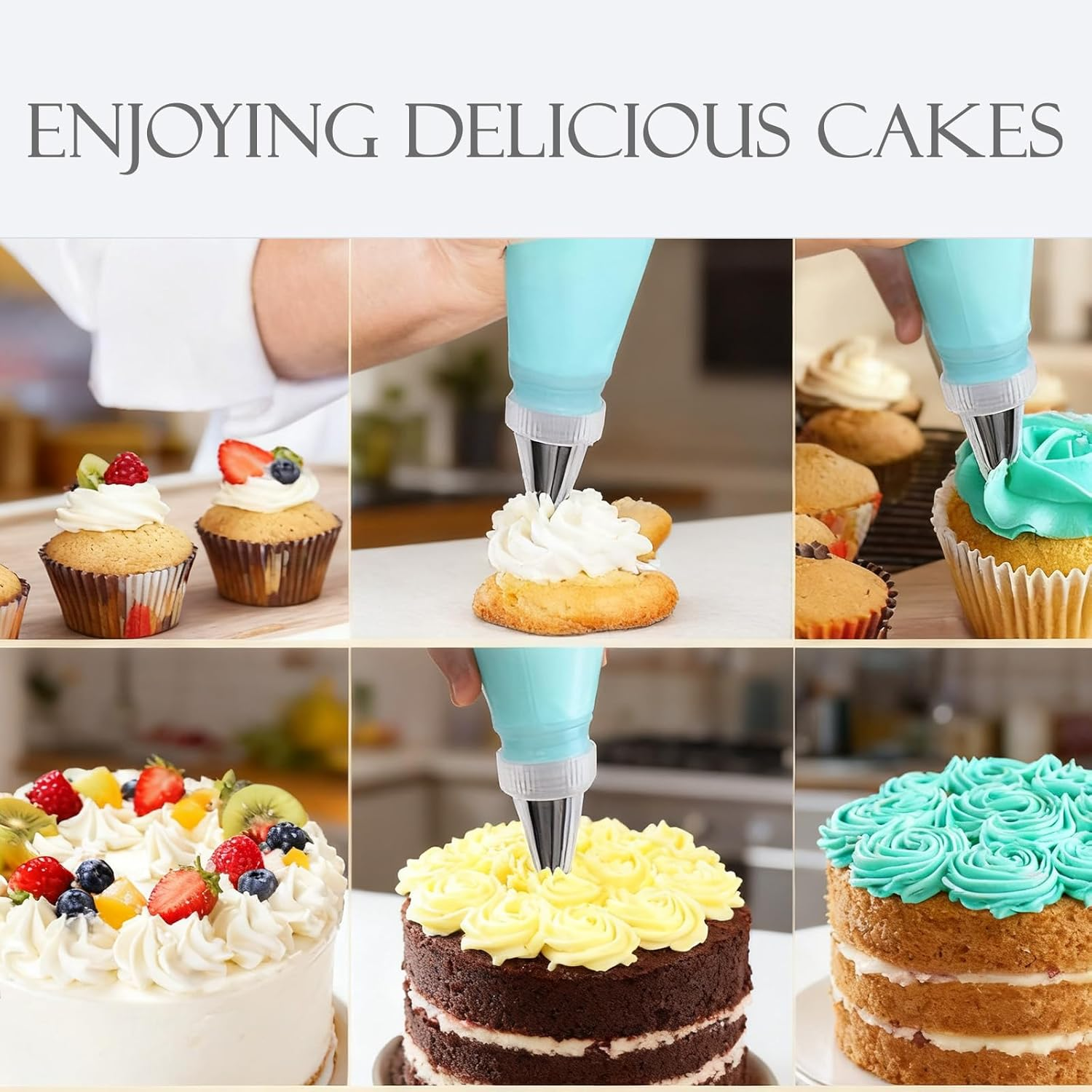 26Pcs of Piping Bags and Nozzles, Reusable Cake Decorating Kit,Piping Bag, for Baking Cookies, Paper Cups Cake Decorations, Piping Tips and DIY Cake Baking Tools image number 2