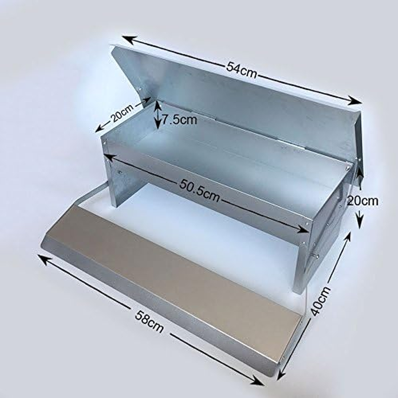Auto Chicken Feeder Treadle Self Opening Galvanized Chook Poultry image number 2