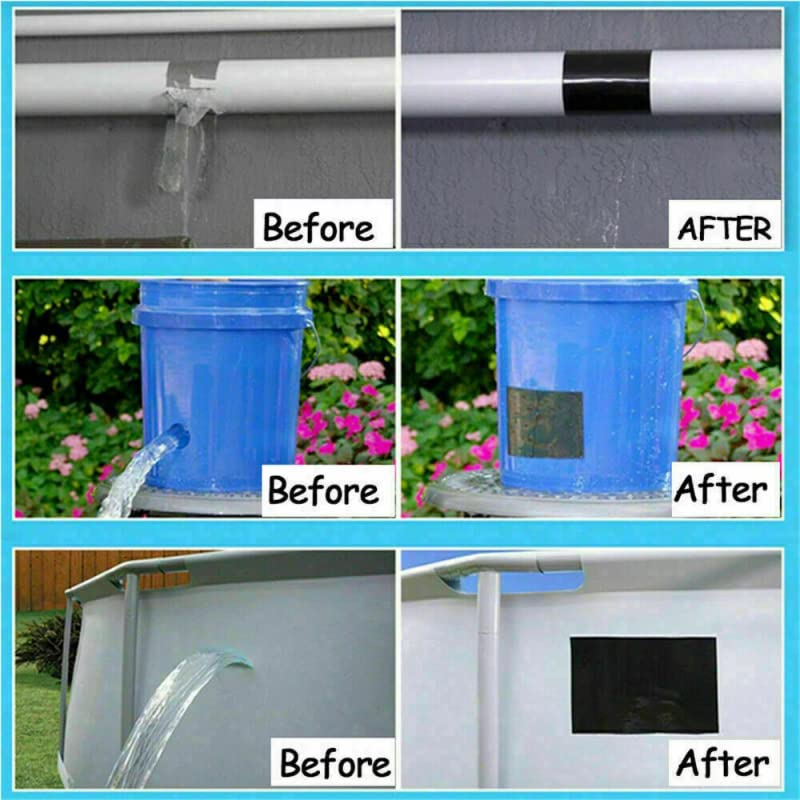 AIMALL 1.5M Heavy Duty Black Duct Tape Waterproof Tape PVC Super Strong Stop Leak Repair Leakage Flex Seal Tapes for Repairing and Multipurpose, 3.93 Inches Wide image number 6