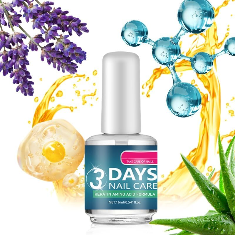 3 Day Nail Treatment, Nail Serum for and Strength, Nourishing Nail Nutrient Oil, Multi-Purpose Nail Repair, Moisturize Strengthen Brighten Nails Care, Nail Strengthener (2PCS) - 3Pcs image number 7