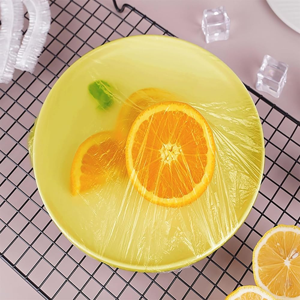 Reusable Elastic Food Storage Covers - 60Pcs Colorful Bowl, Dish, and Plate Plastic Wrap Covers image number 5