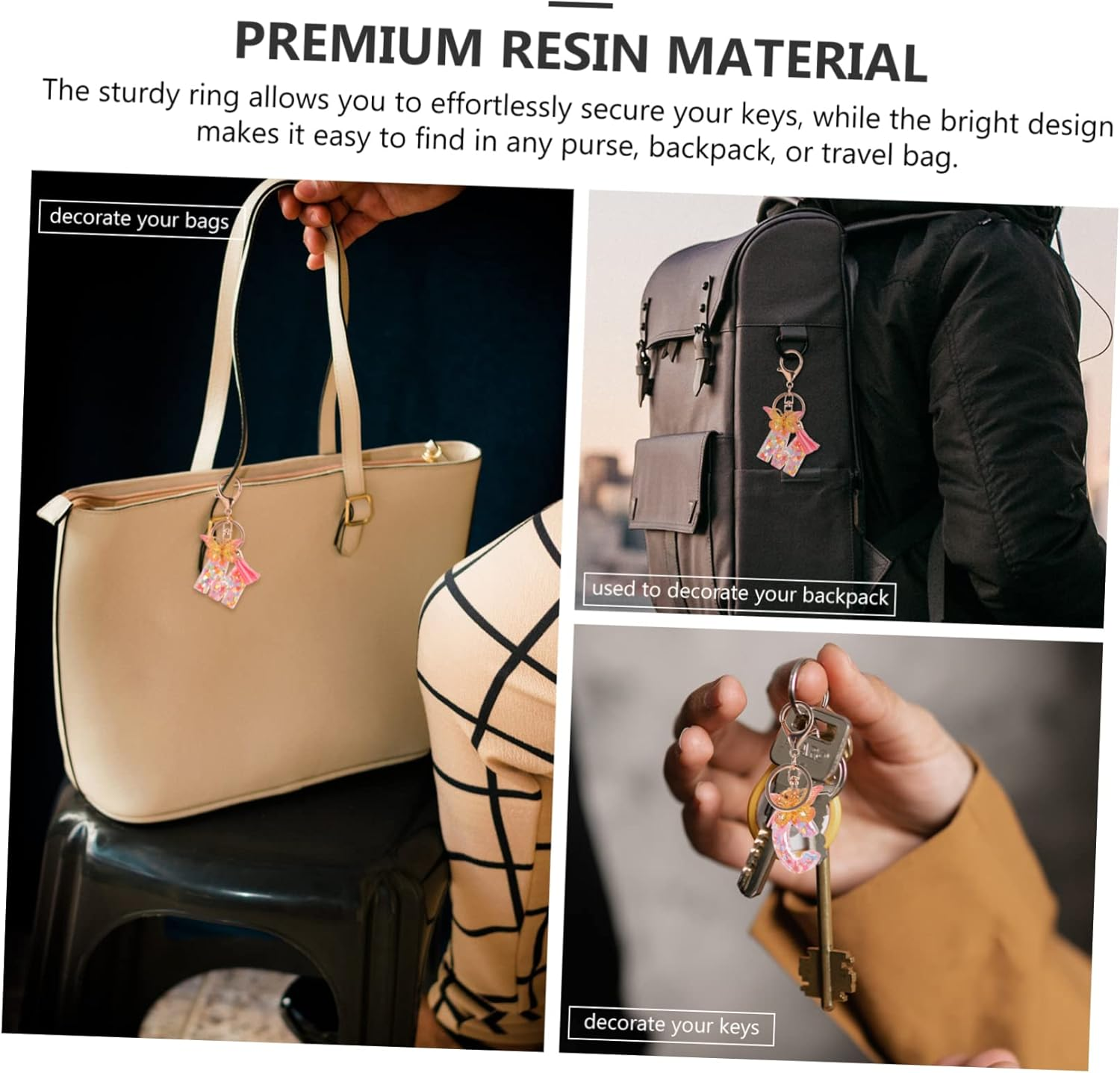 IWOWHERO 2Pcs Butterfly Alphabet Key Bulk Key Rings Girls Backpack Purse Key Chain for Car Keys Initial Letter Key Ring Letter a Keychain a Letter Keychain Bag Key Decor Decorative Keyring image number 6