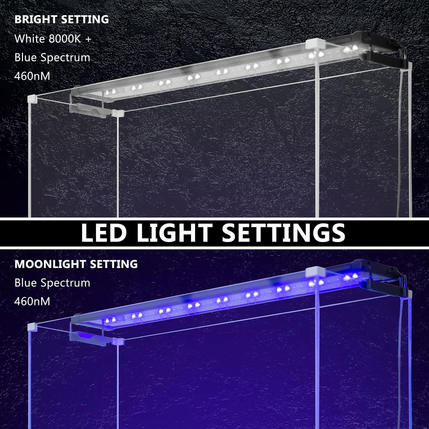 Dynamic Power 18W Aquarium Blue White LED Light for Tank 75-95Cm image number 6