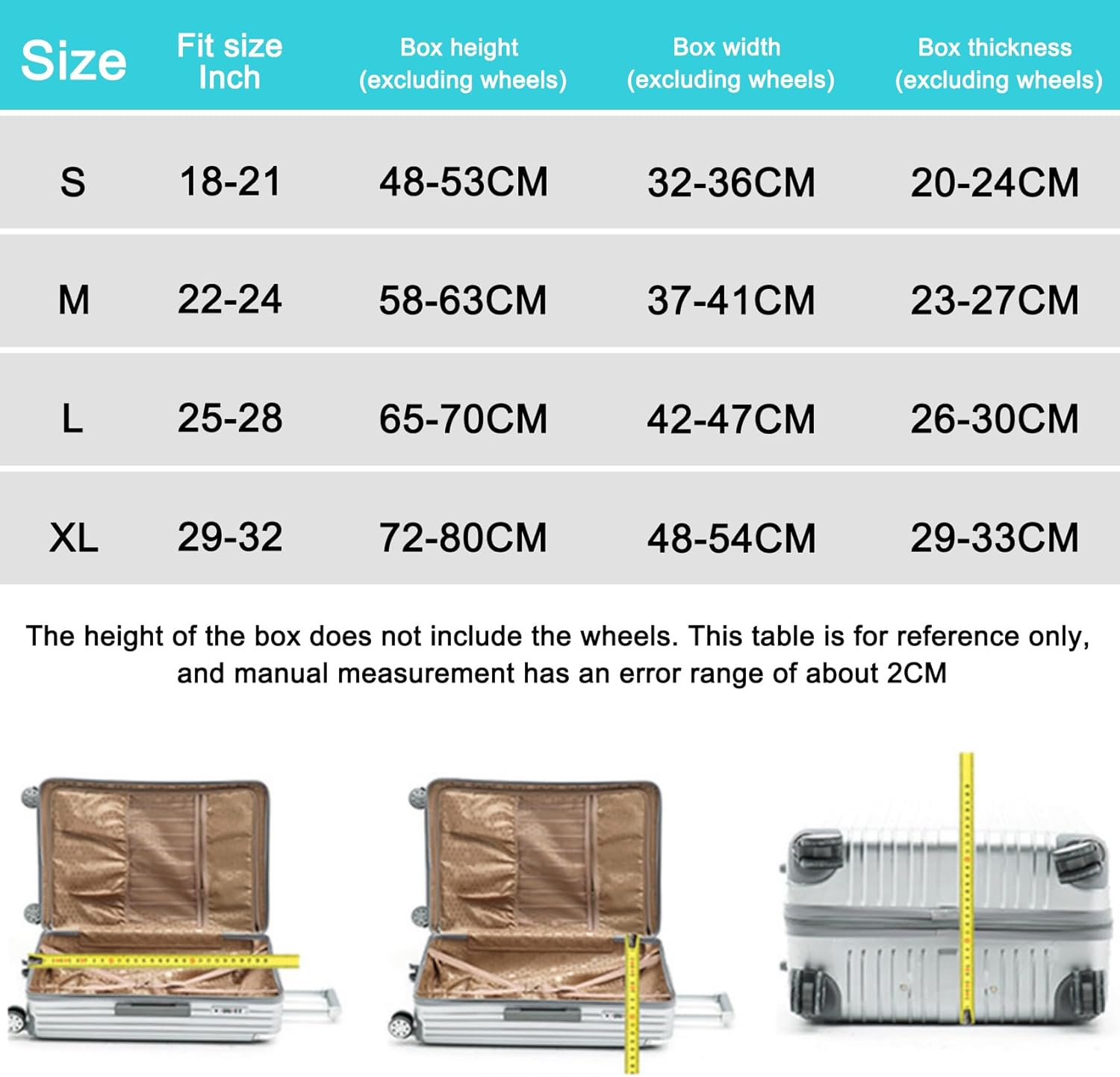 ZANZER Suitcase Cover Protector with Luggage Tag for 26-32 Inch, Elastic Dust Luggage Cover for Suitcase, Washable Thickened Anti-Scratch Travel Accessories ((Fit 26-28 Inch) L) image number 5