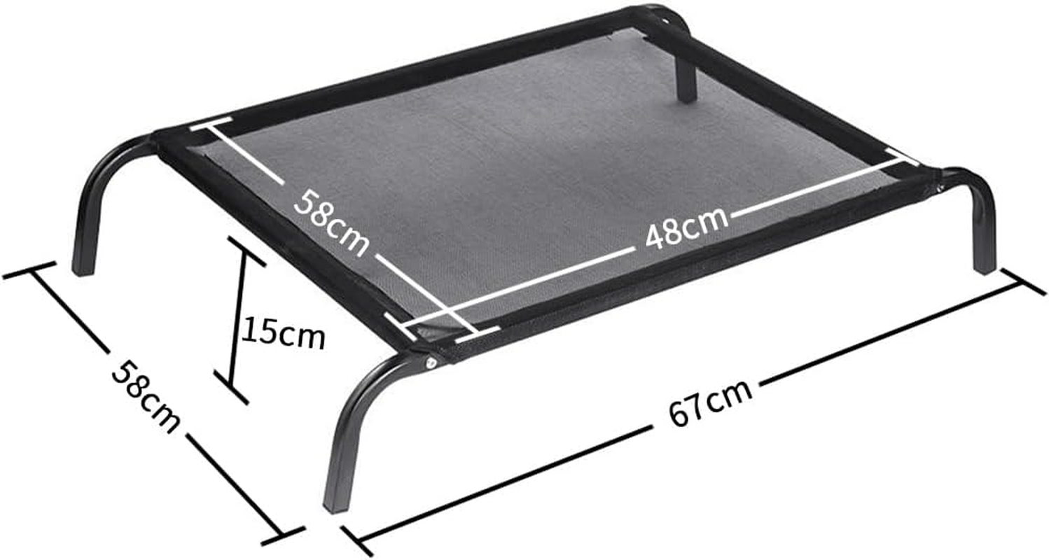 TOMVAES Dog Bed Raised Dog Bed Durable Scratch-Resistant Moisture-Proof Antibacterial Washable Suitable for Small and Medium-Sized Dogs to Cool down for Indoor and Outdoor Use, 67 * 58 * 15Cm image number 2