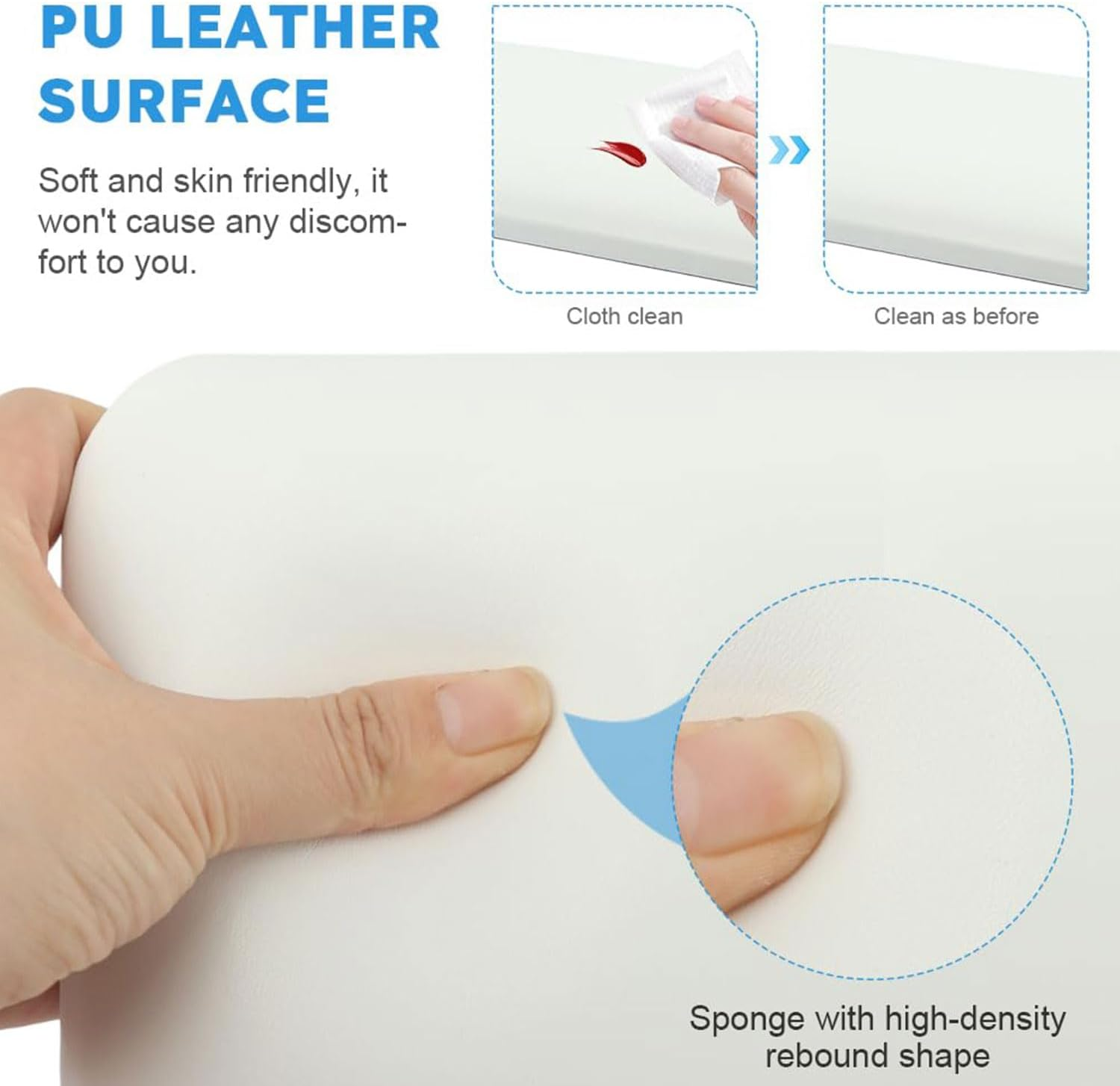 Arm Rest for Nails Cushion, Manicure Hand Rest, Manicure Tech Supplies Soft Pillow Footstool, Manicure Pillow for Nails Toenails, Microfiber Leather Nail Cushion Technician Table Nail Art Accessorie image number 2